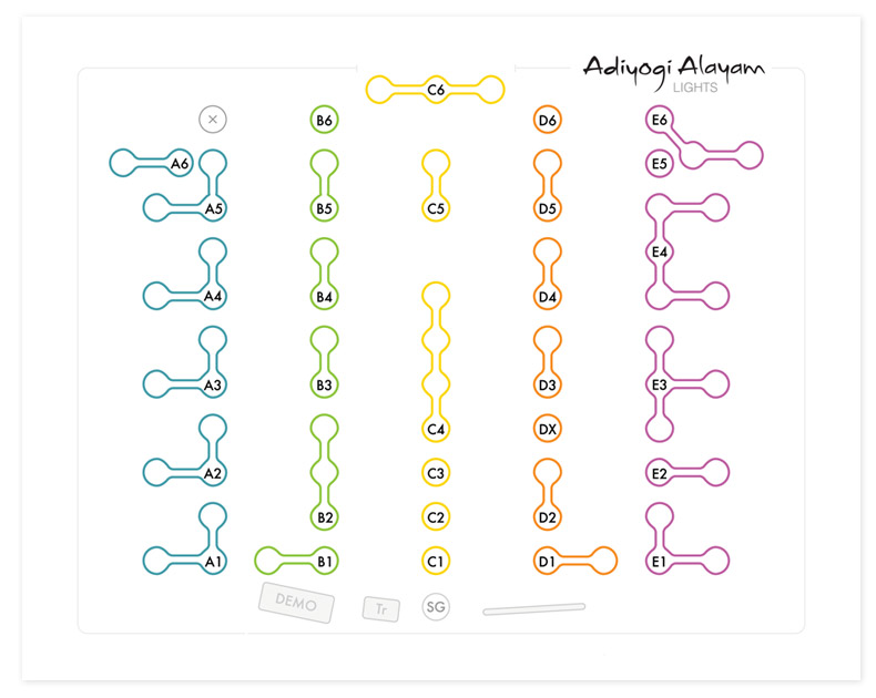 Adiyogi Alayam Lighting